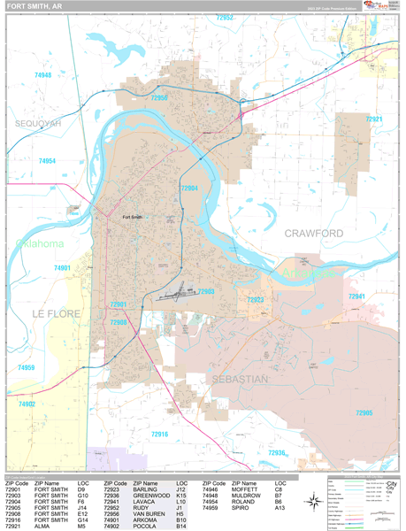 Fort Smith Wall Map
